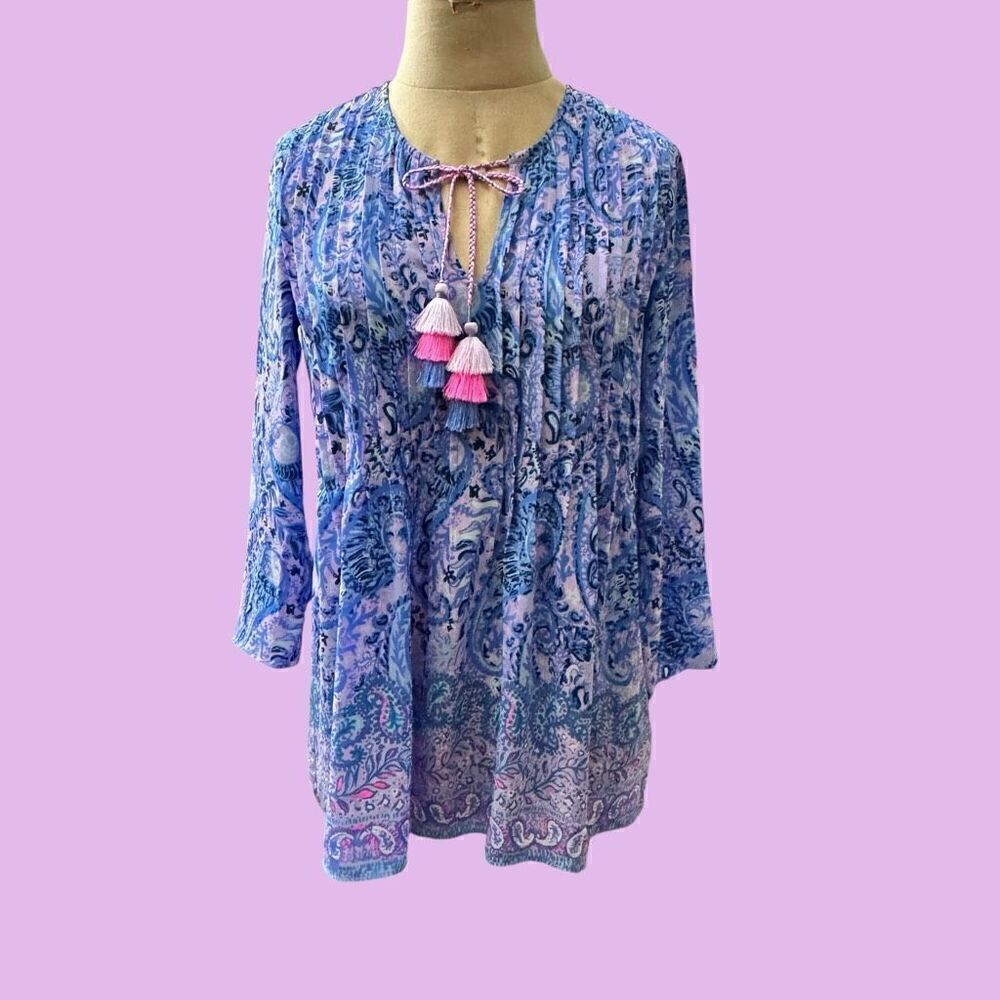Lilly Pulitzer Marilina Tunic Blouse / SZ: XXS